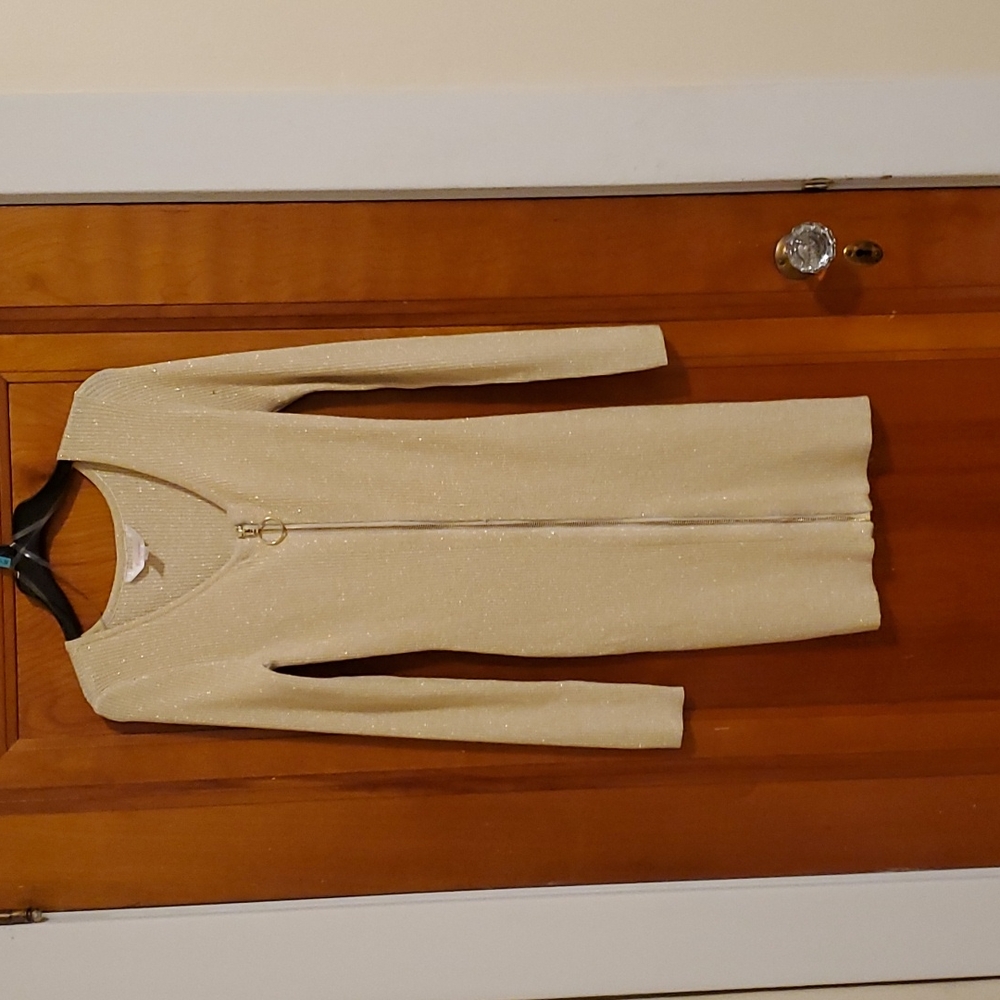 Small gold body con dress